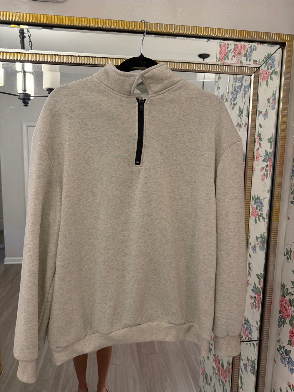 Men's Half-Zip Pullover Sweater - Light Heather Gray
